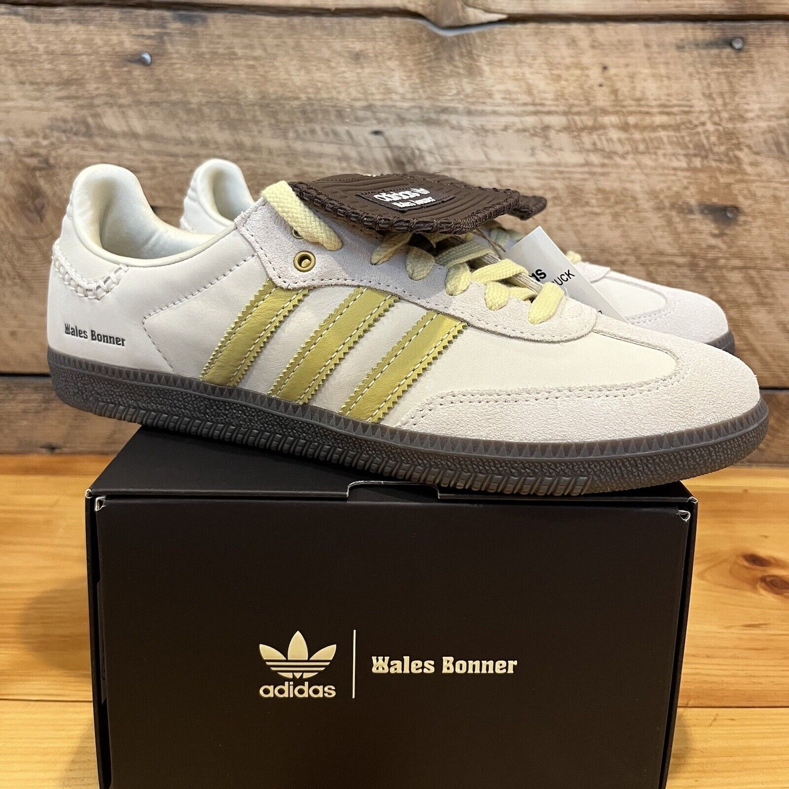 adidas x Wales Bonner Samba Nubuck Ecrtin Brown Cream Yellow ID0217 4.5M  9.5M US