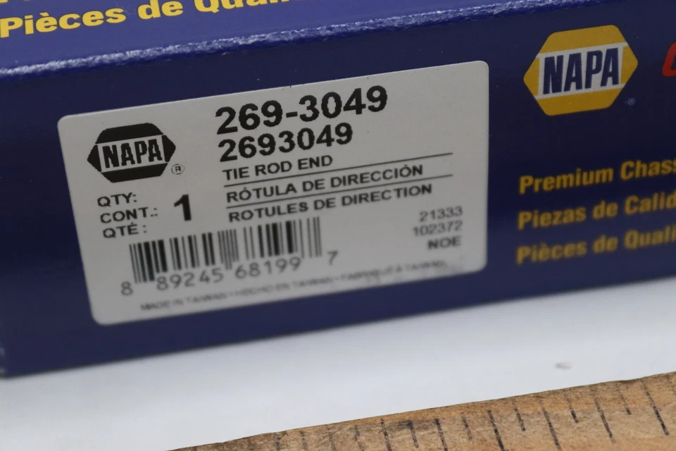 NAPA Chassis Steering Tie Rod End 269-3049 - Image 2 of 3