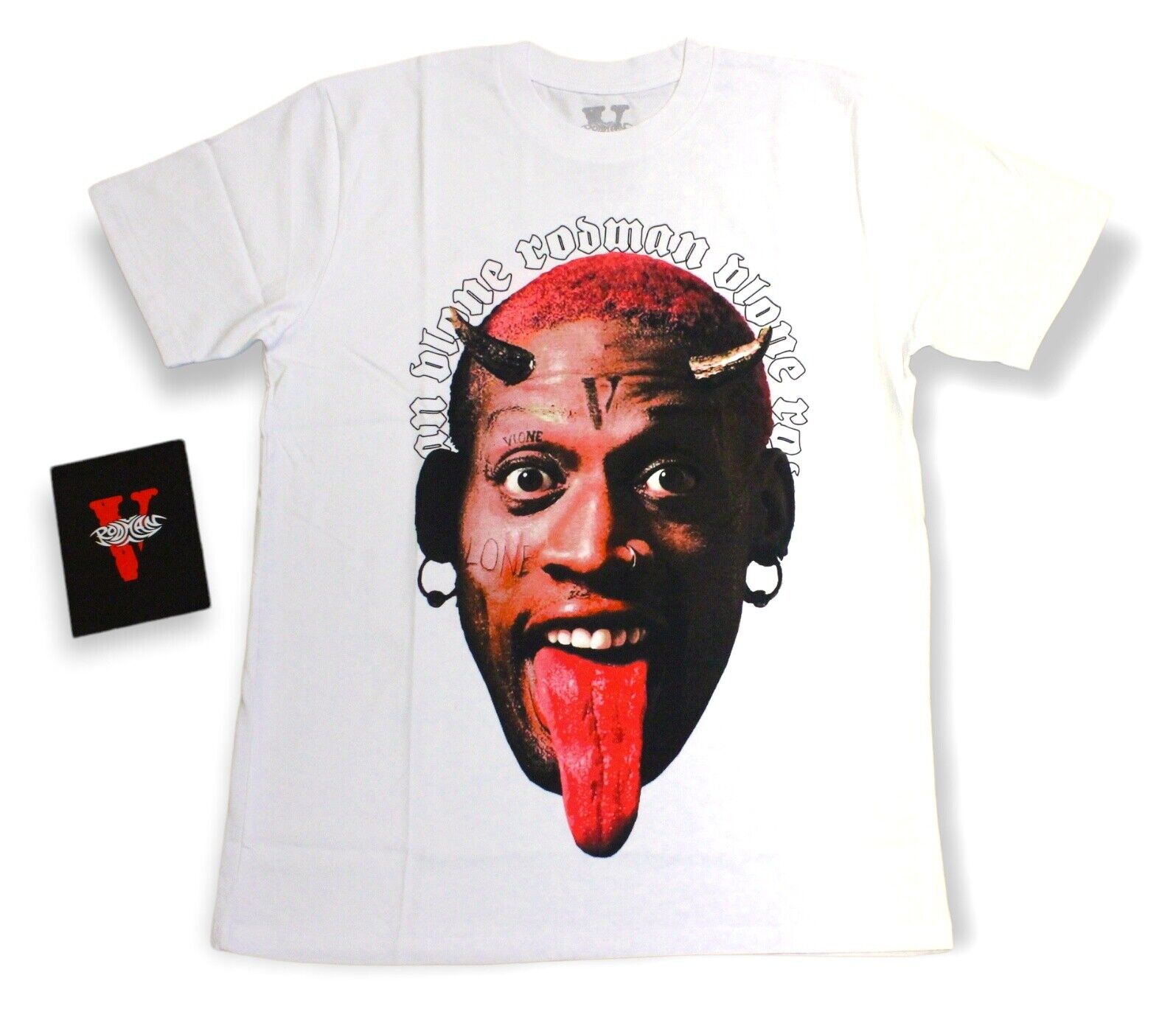 VLONE "RODMAN DEVIL" T-SHIRT DENNIS WHITE