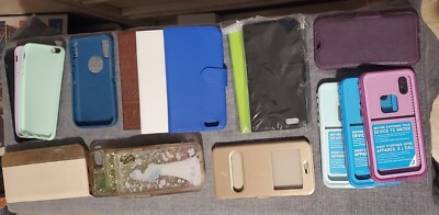 Lot 24 Various iPhone Cases - OTTERBOX MOSHI + BONUS Sticky Pad Protector & More