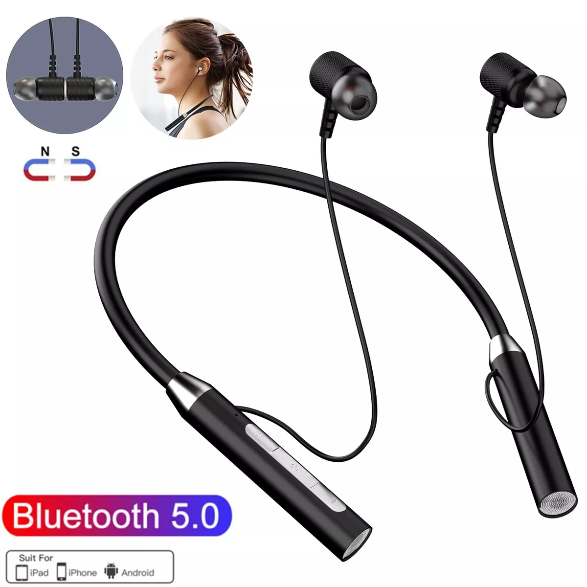 Compra online de Auscultadores Bluetooth 5.0 Auscultadores Stereo