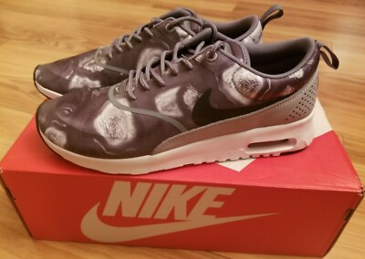 NIB Women's Nike Air Max Thea Trainers Athletic Shoes Black/Black-Wolf Grey Sz 9