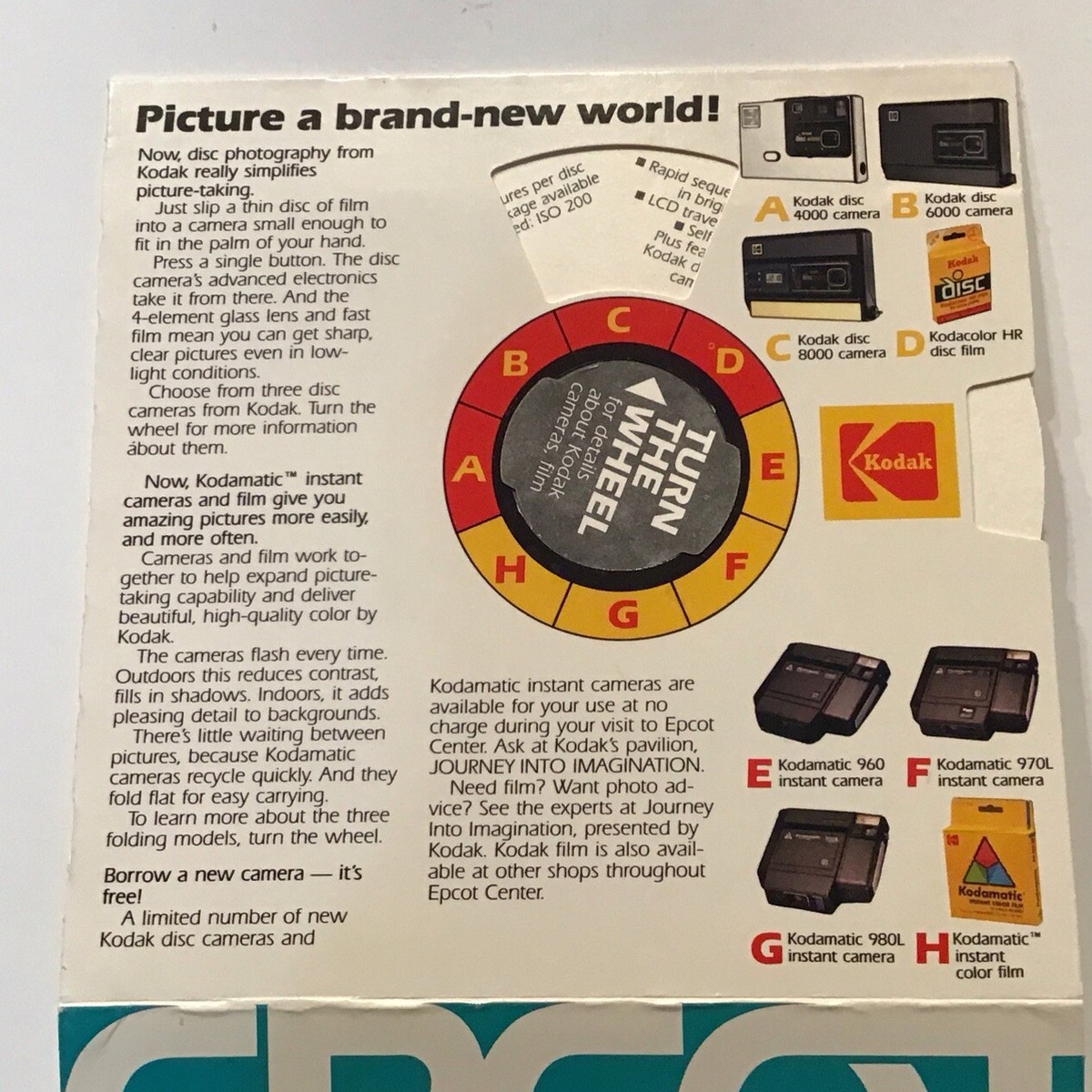 レア・パーク地図『米国エプコットセンター(1982)』&ステッカー中古品 Walt Disney World 1982 Epcot Center Collectors Ceramic Plate