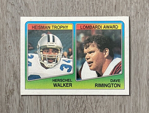 Dave Rimmington 1988 NFL Topps Football 'Box Bottom' | Herschel Walker & Dave Rimington ...