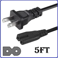 Polarized AC Power Cord Cable Connector for Sony ZS-RS60BT Bluetooth Boombox