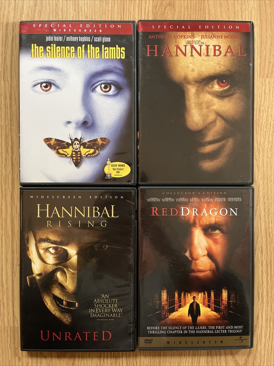 Hannibal Lot -4 DVDs Hannibal, Silence Of The Lambs, Red