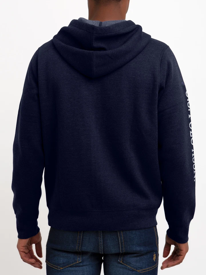 U.S. Polo Assn. Мужская толстовка с капюшоном 296730 с длинным рукавом на молнии спереди размер S - Изображение 2 из 3