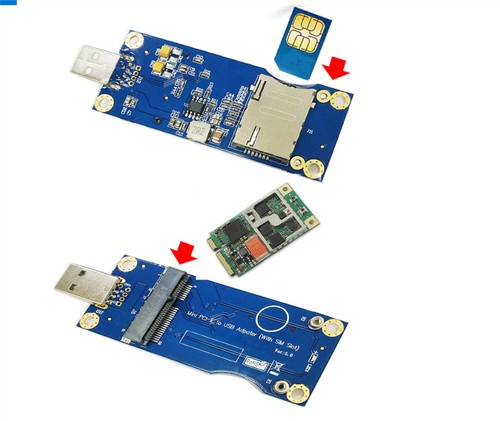 NEW Mini PCI-E to USB Adapter With SIM card Slot for 3G 4G WWAN/LTE Module - Picture 7 of 7
