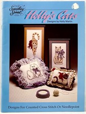 1988 Candamar Hollys Cats Counted Cross Stitch & Needlepoint Pattern Book 13807