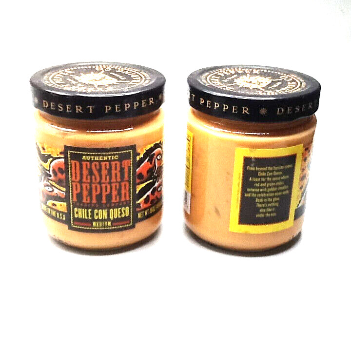 Case of 2 Desert Pepper Chile Con Queso Medium 16oz-Exp 08/2026