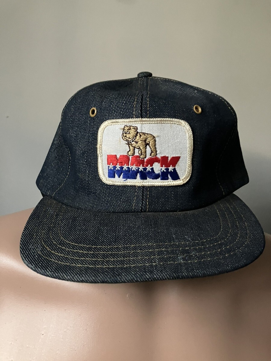 Deadstock Mack Truck Patch Denim Snapback Hat USA 70's