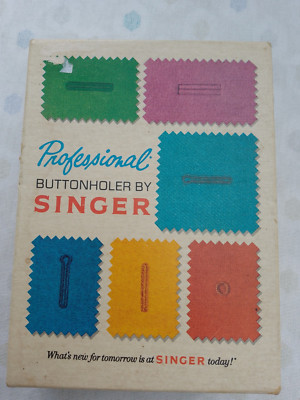 Vintage 1973 Professional Buttonholer Singer V102878 für Vertikal-Nadel Zick-Zack