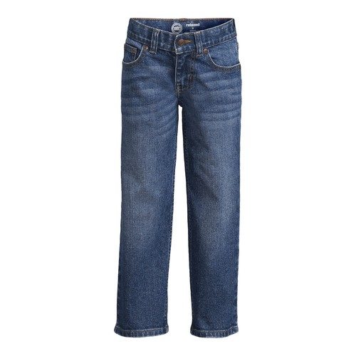 Wonder Nation Denim Jeans Boys Size 12 Husky Blue Cotton Relaxed Slim 5-Pocket - Picture 2 of 5