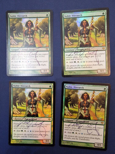 4 X GERARCA NOBILE CONFLUX NOBLE HIERARCH FOIL SIGNED ENGLISH GOOD/EXC - Picture 1 of 2