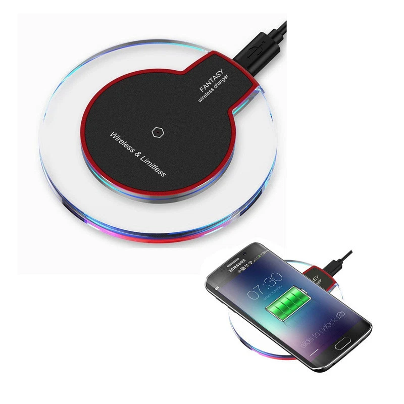 Slim Clear Wireless Charger Pad Fast Charging Dock for Smartphone cellphone - Image 3 of 4
