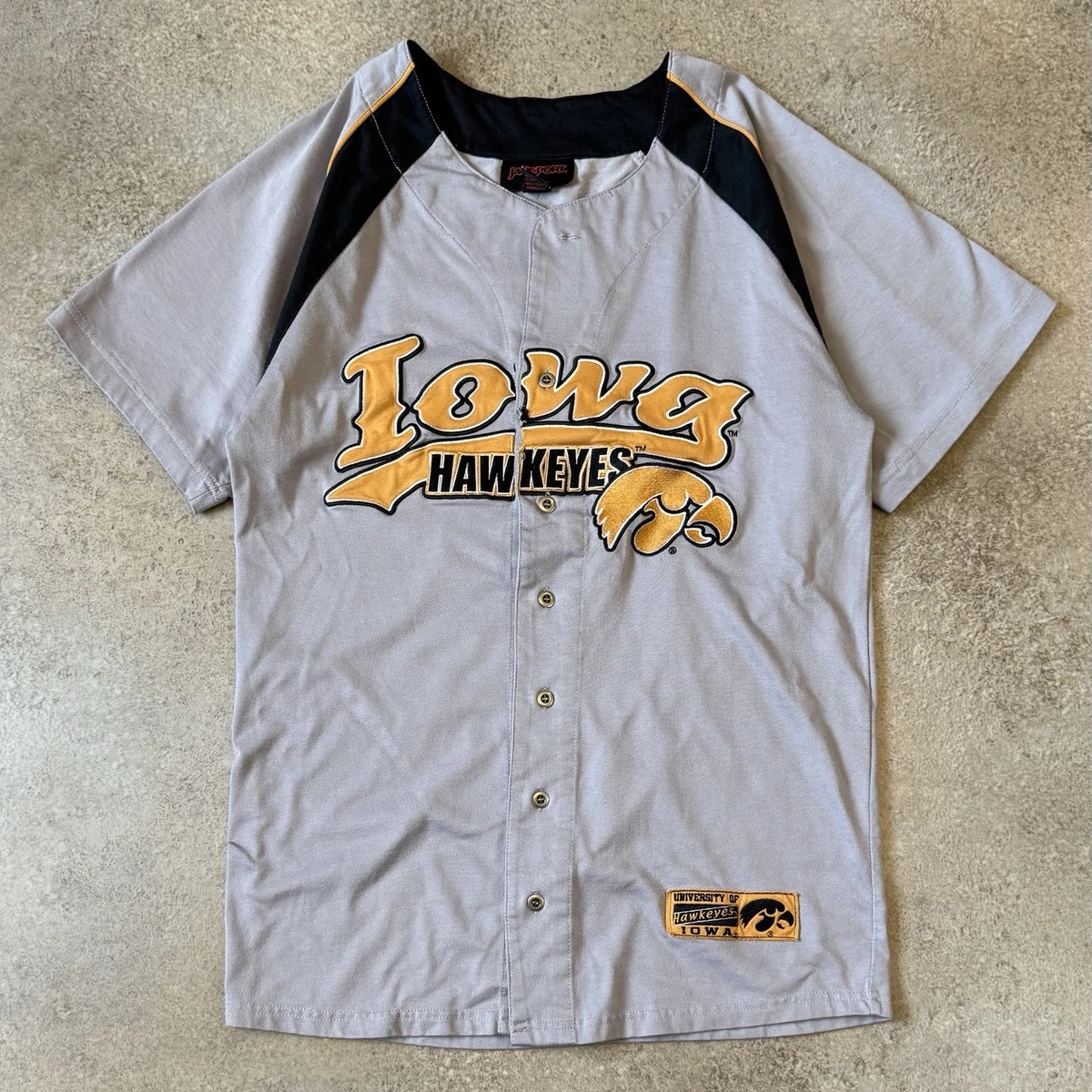 Maillot Vintage Iowa Hawkeyes Baseball, Homme Taille L, Noir, Années 90, Made In USA