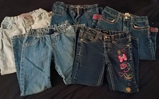 Lot Of 5 Jeans, Girls Size 5t, Various Brands