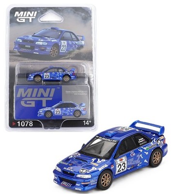 Mini GT 1:64 Subaru Impreza WRC99 #23 2000 Acropolis Rally Diecast Car MGT01078