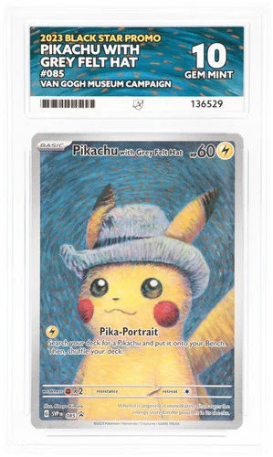 ACE 10 Pikachu With Grey Felt Hat 085 Black Star Promo Pokemon Gem Mint