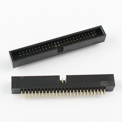 5Pcs 1.27mm Pitch 2x25 50 Pin Straight Male Shrouded Box Header IDC Connector #h