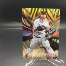Brandon Crawford 2015 Topps High Tek Grass/Waves Gold Rainbow HT-BC #/35 Giants