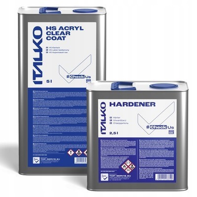 ITALKO 2K HS Klarlack 5L + Härter 2,5L & 1,5L Set   Komplett Autolack Set