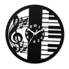 12 Inch Music Wall Clocks with Musical Note and Piano Musical Note Wall Clock