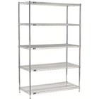 Global Industrial 5 Shelf Chrome Wire Shelving Unit Starter 54"W x 14"D x 86"H