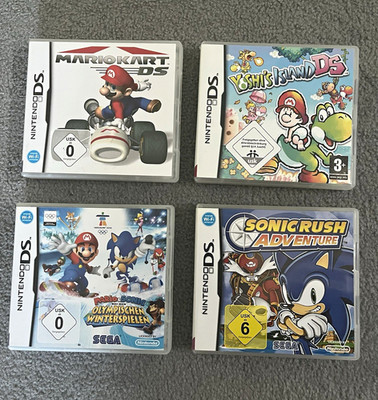Nintendo DS Spiele-Bundle: Mario Kart DS, Yoshi's Island, Sonic Rush, PAL USK 0