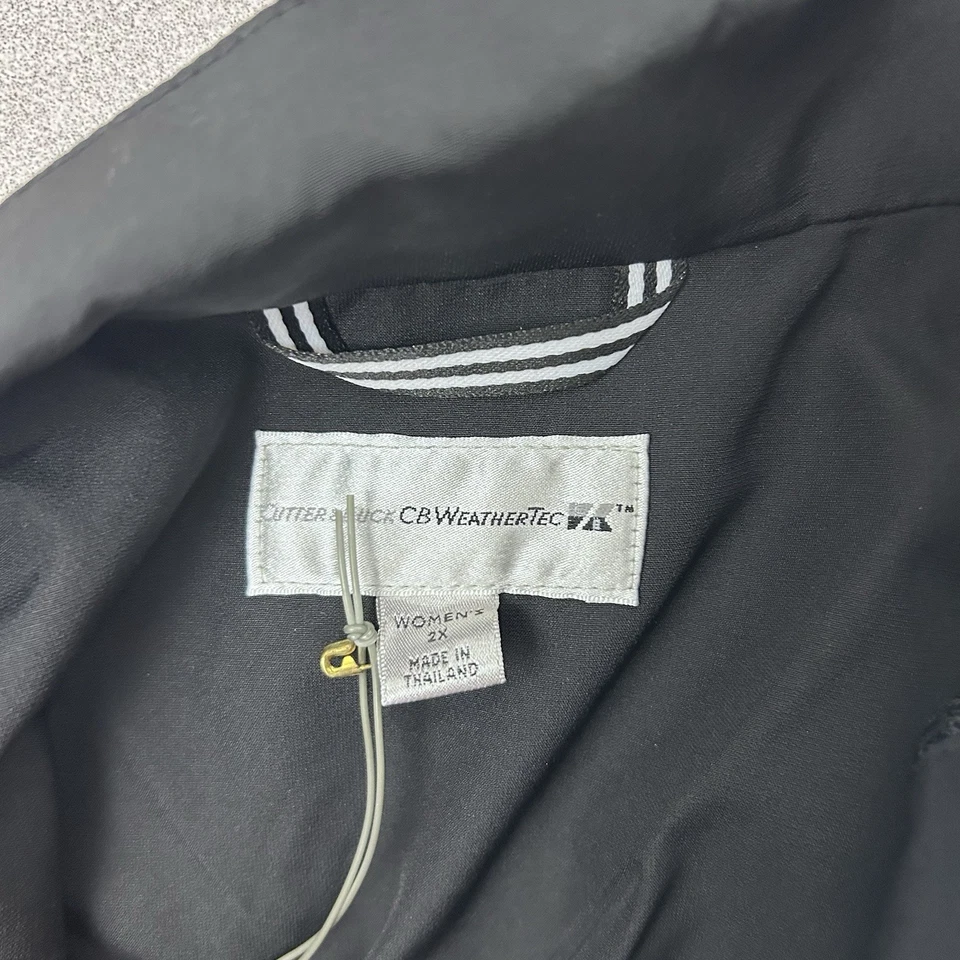 Cutter & Buck CB Weathertec Full Zip Windbreaker Jacket Women’s 2X Black NWT - Image 3 of 4