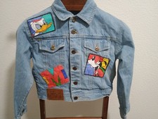 Vintage 80s 90s Rare Disney Store MICKEY MOUSE Jean Denim Jacket Sz Xs / XL Y