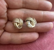 Sterling Silver 925 Vintage Knot Earrings 6.8g Great Condition