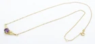 Sogni D'oro Pendant Ladies Necklace Delicate Choker AMETHYST Yellow Gold 375 9K