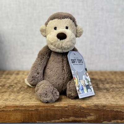 Jellycat Small Bashful Monkey Retired Small Brown Beanie Monkey Retired 8'' (#2)