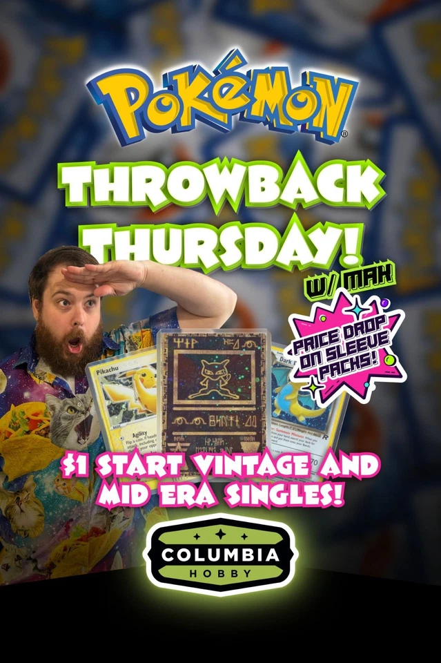 $1 Start Pokemon Singles Throwback Thursday w/Mak
