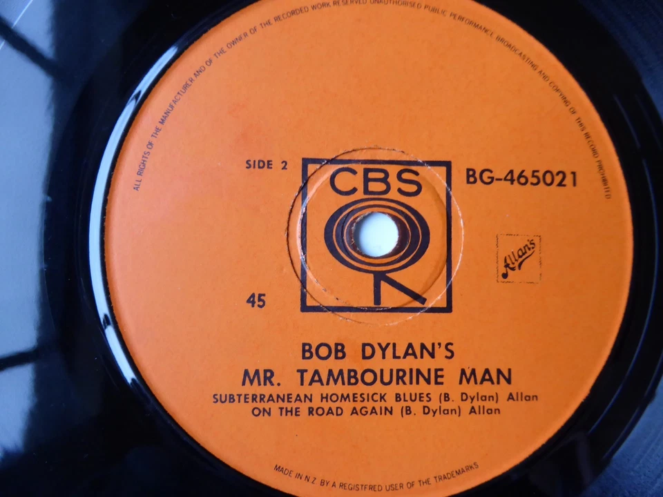 BOB DYLAN - MR TAMBOURINE MAN - SCARCE NEW ZEALAND  EP - Image 4 of 4