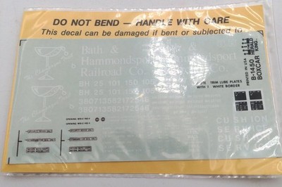 The Herald King B-1450 Bath & Hammondsport Railroad Company Decal