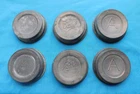 Vintage Zinc Ball Canning Jar Lids Milk Glass Inserts Lot of 6 Mason Jar Caps