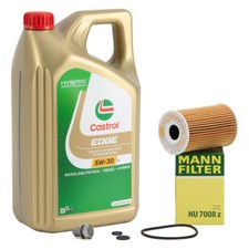 5L CASTROL EDGE 5W-30 LL Motoröl MANN Ölfilter für VW GOLF 5 6 T5 T6 1.6/2.0TDI