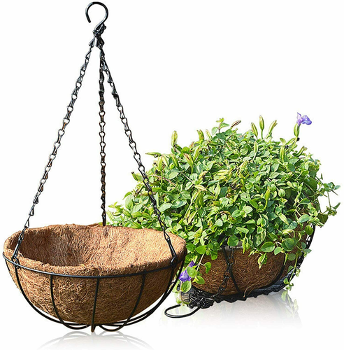 100% Natural Round Coconut Coco Fiber Planter Liners for Hanging Basket Flowers - Picture 12 of 20