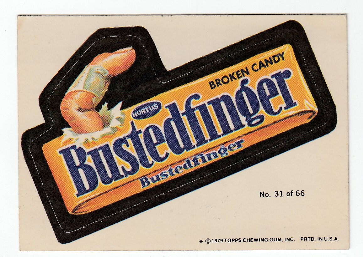 Bustedfinger 1979 Topps Wacky Packages Card #f 31 of 66 | eBay display picture 1