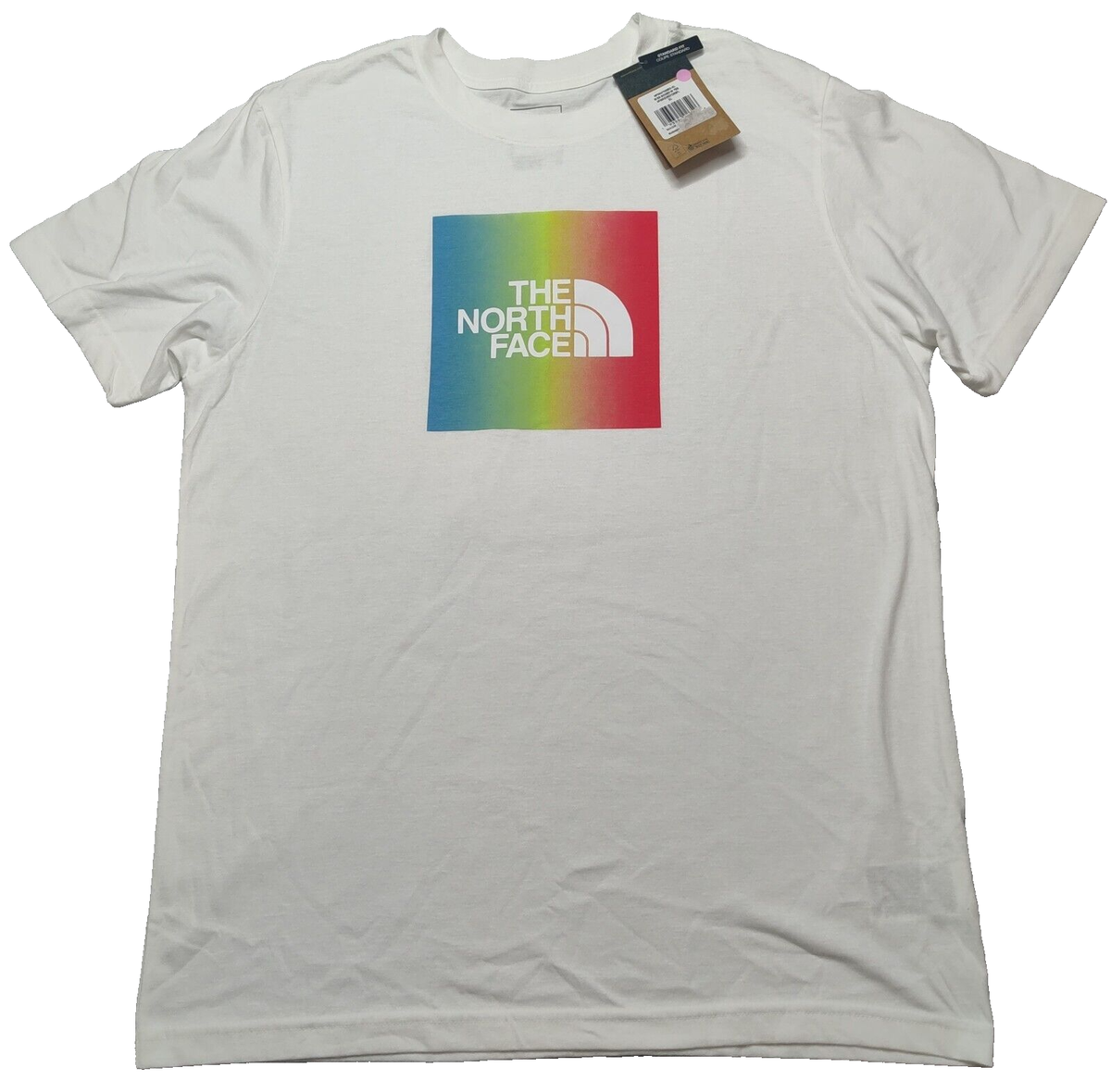 ★国内在庫/即発可*The North Face*OMBRE BOX ロゴTシャツ/XL★ NORTH FACE Men XL Boxed In Horizon Ombre Graphic White T