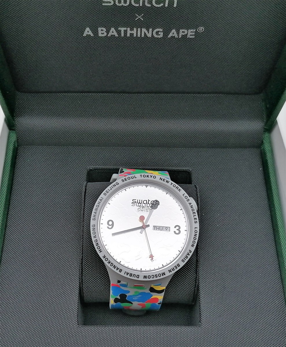 SWATCH X Bape Tokyo Gray Multi Camo 2020 - SO27Z709 - New | eBay