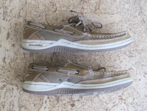Margaritaville Men's Size 8 Anchor Leather/Mesh Boat Shoe - 2 Eye Lace-Up Casual - Picture 4 of 12