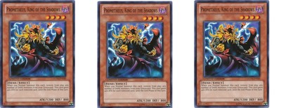 Prometheus, King of the Shadows - GLD4-EN0  3 X Common Limited Ed Mint/NM Yugioh