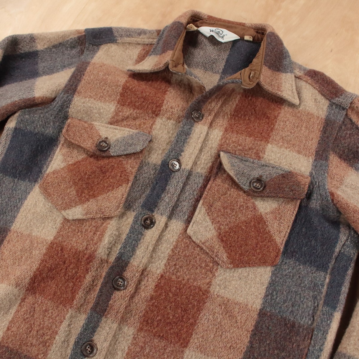 WOOLRICH ウールジップジャケット　80年代 MADE in USA Vintage Woolrich Full-Zip Deep Navy 5869 Wool Blend 80's