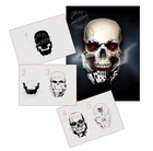 AS-235 Metall Skull stencil acrylic airbrush spray wall paint ! Duty-fees free !