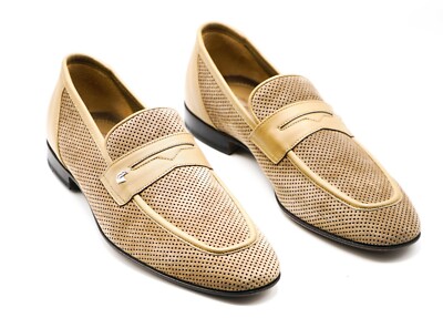NWT STEFANO RICCI Leather   EAGLE Shoes LOGO Eu 39 Uk 5 Us 6 (SR1119)