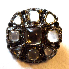 CHANEL 100 Authentic Vintage Beaded Metal Button CC Logo Cardigan