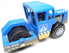 1999 MATCHBOX ROAD ROLLER PR-510 BLUE 2 7/8" DIECAST CONSTRUCTION VEHICLE
